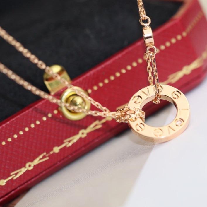 [Spark]LOVE NECKLACE ADJUSTABLE Spark GOLD 2 DIAMOND
