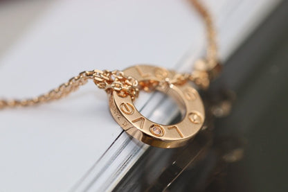 [Spark]LOVE NECKLACE ADJUSTABLE Spark GOLD 2 DIAMOND