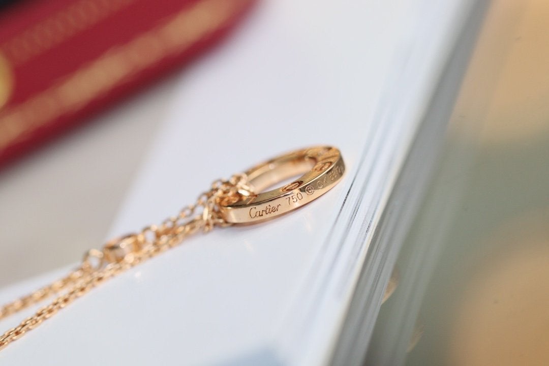 [Spark]LOVE NECKLACE ADJUSTABLE Spark GOLD 2 DIAMOND