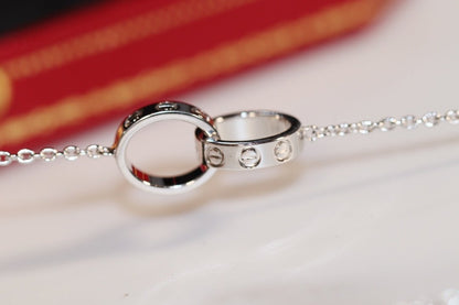 [Spark]LOVE NECKLACE PINK GOLD AND SILVER