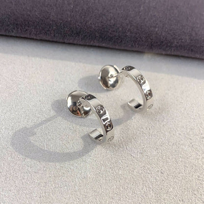 [Spark]LOVE EARRINGS 2.65MM SILVER