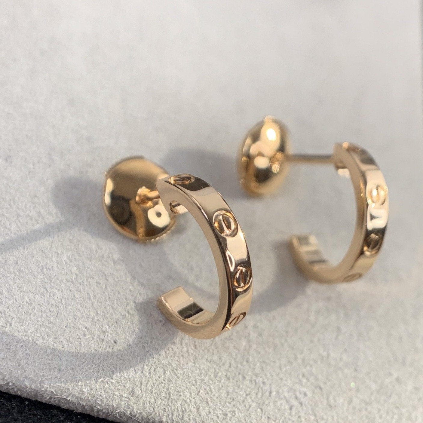 [Spark]LOVE EARRINGS 2.65MM PINK GOLD