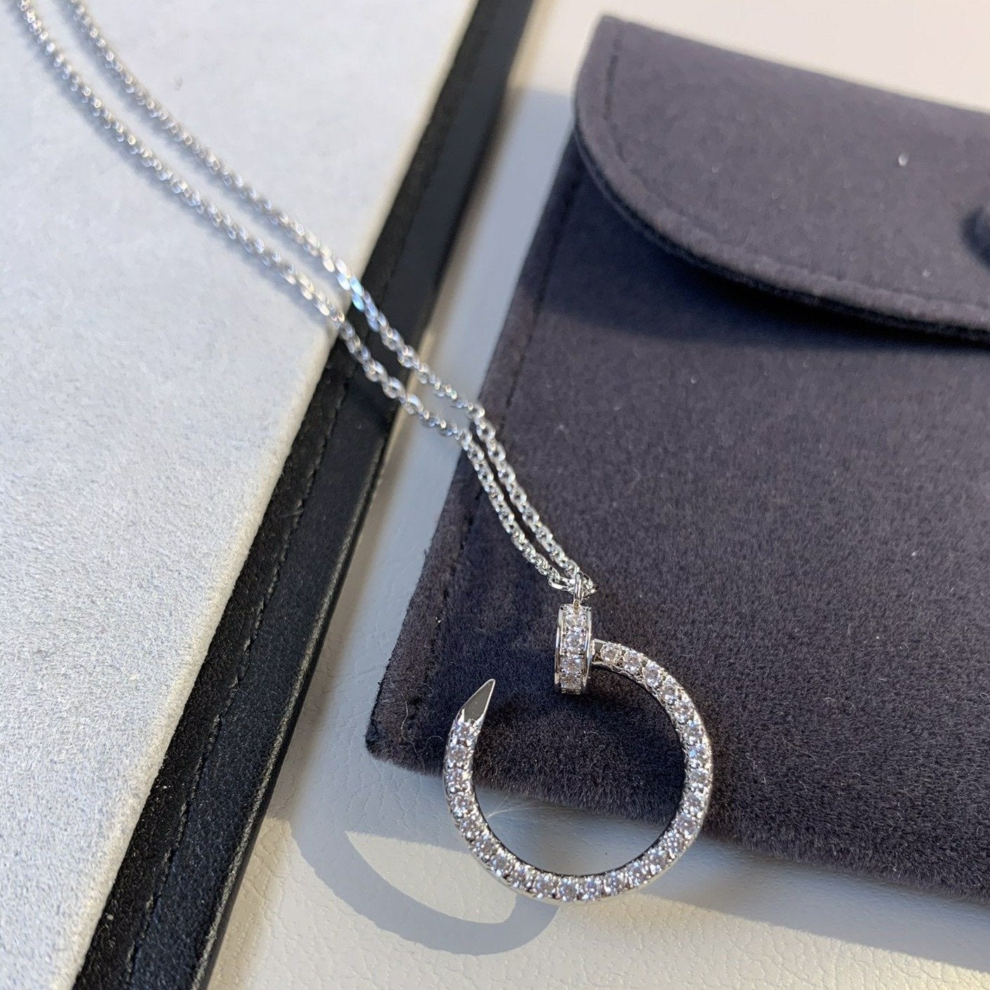 [Spark]JUSTE NECKLACE SILVER DIAMONDS