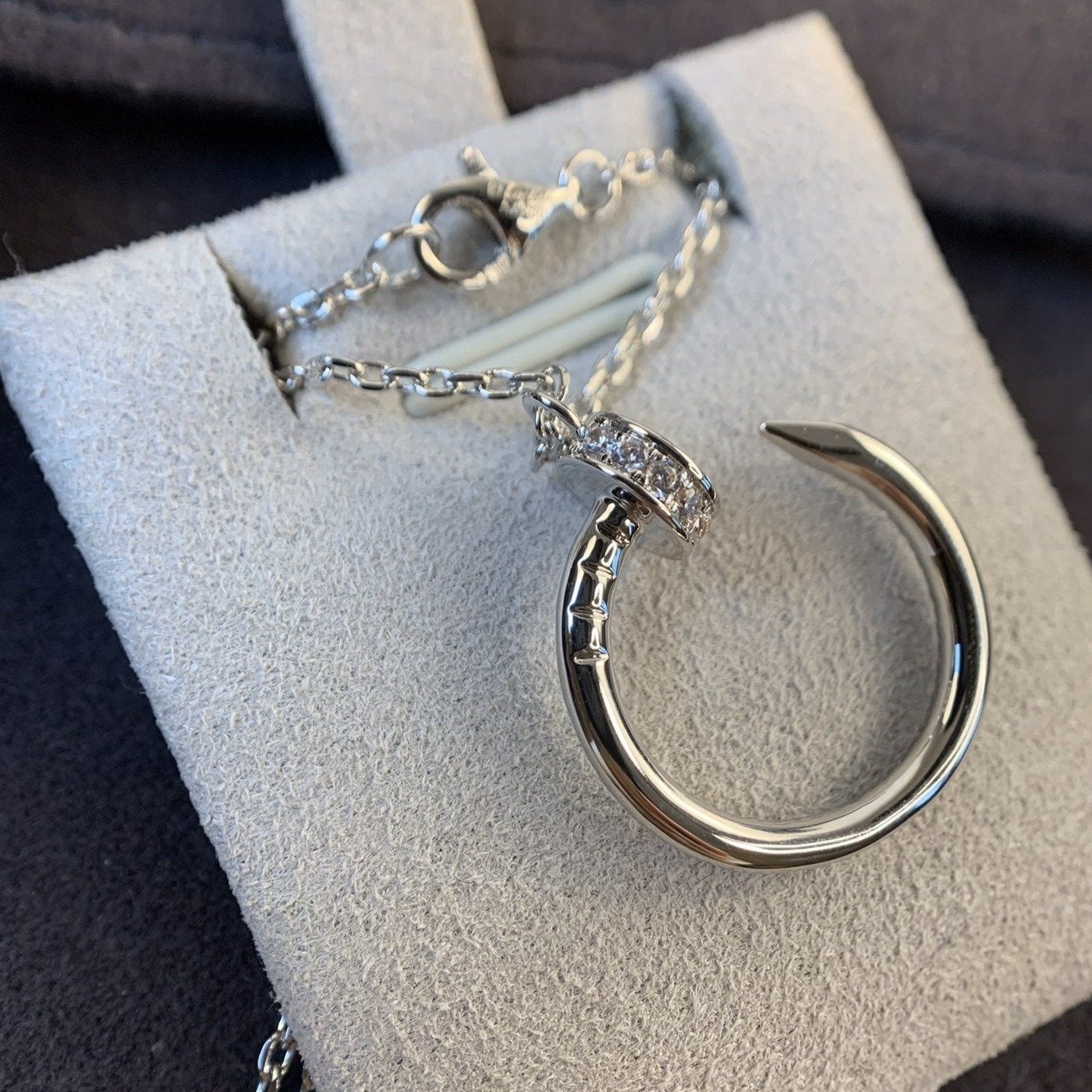 [Spark]JUSTE NECKLACE SILVER DIAMONDS