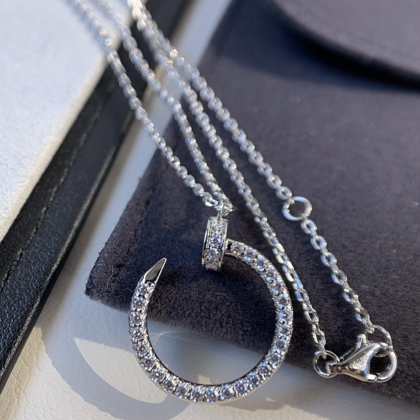 [Spark]JUSTE NECKLACE SILVER DIAMONDS