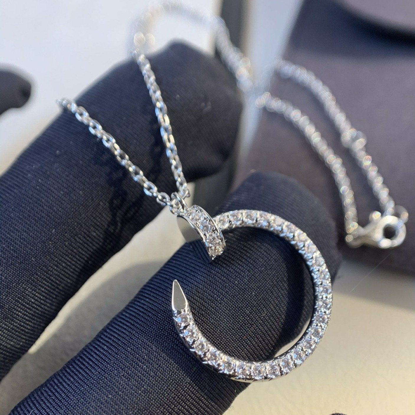 [Spark]JUSTE NECKLACE SILVER DIAMONDS