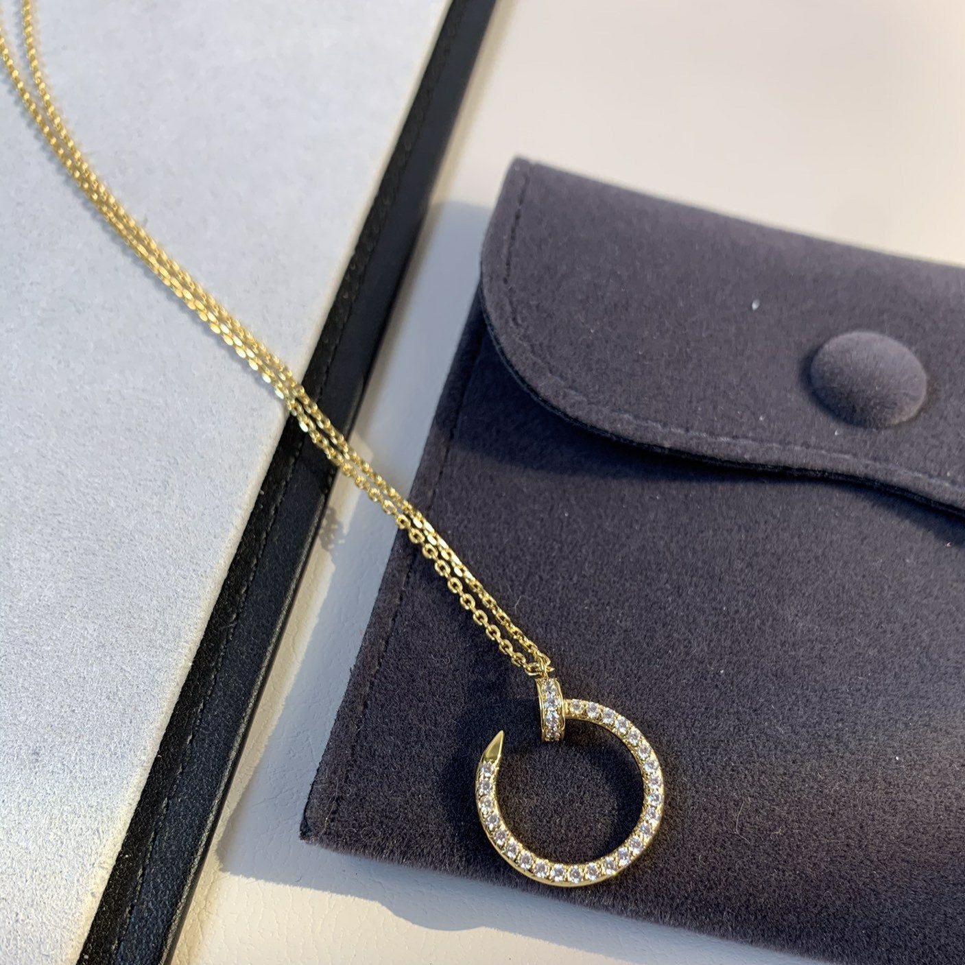 [Spark]JUSTE NECKLACE GOLD DIAMONDS