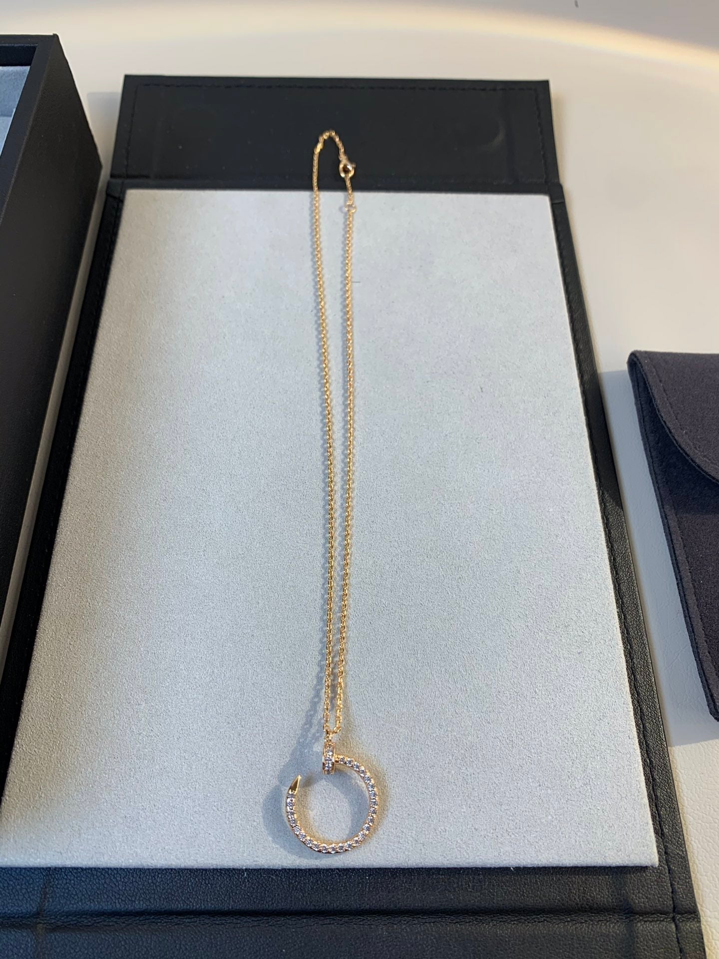 [Spark]JUSTE NECKLACE PINK GOLD DIAMONDS