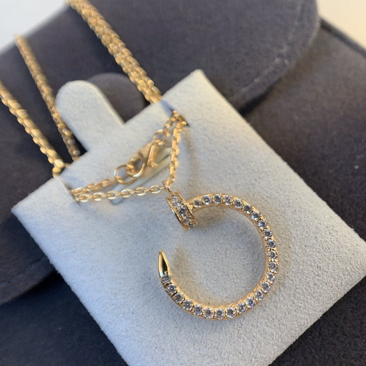 [Spark]JUSTE NECKLACE PINK GOLD DIAMONDS