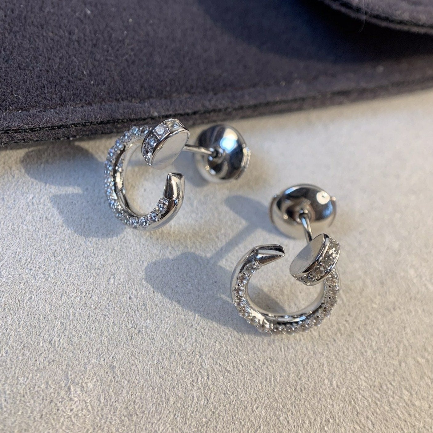 [Spark]JUSTE EARRINGS SILVER DIAMONDS