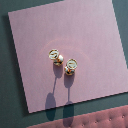 [Spark]LOVE EARRINGS PINK GOLD 10MM