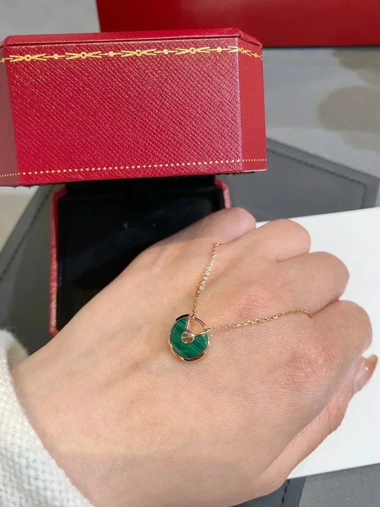 [Spark]AMULETTE Spark GOLD MALACHITE NECKLACE