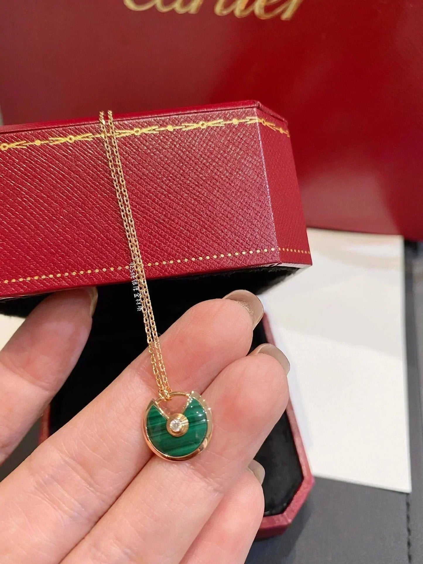 [Spark]AMULETTE Spark GOLD MALACHITE NECKLACE