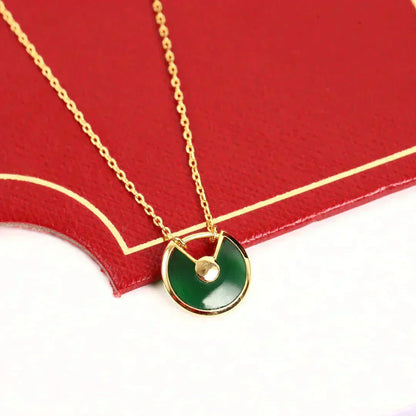 [Spark]AMULETTE GOLD MALACHITE NECKLACE