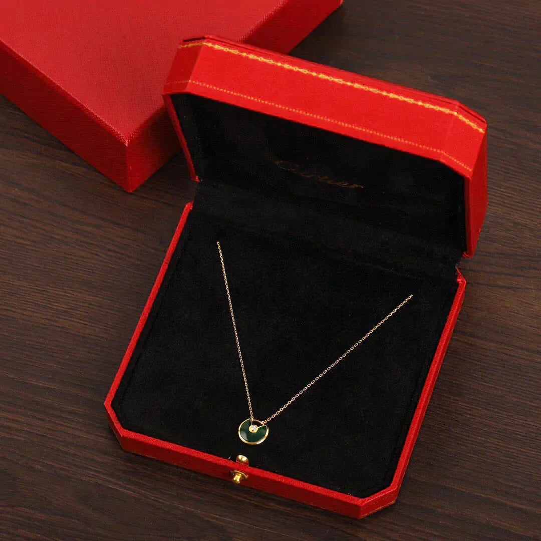 [Spark]AMULETTE GOLD MALACHITE NECKLACE