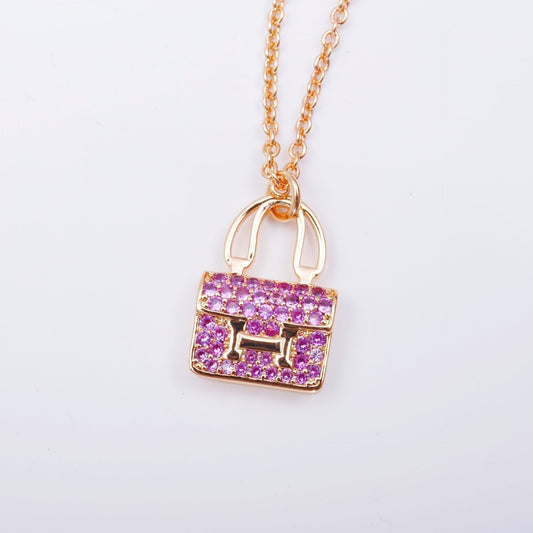 [Spark]CONSTANCE PEDANT PURPLE DIAMOND NECKLACE
