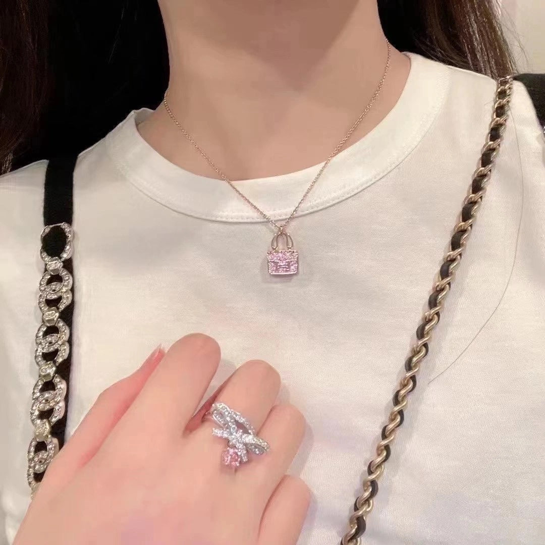 [Spark]CONSTANCE PEDANT PURPLE DIAMOND NECKLACE