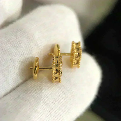 [Spark]CLOVER MINI 9.5MM MALACHITE  EARRINGS