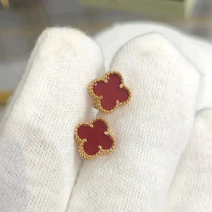 [Spark]CLOVER MINI 9.5MM CARNELIAN EARRINGS