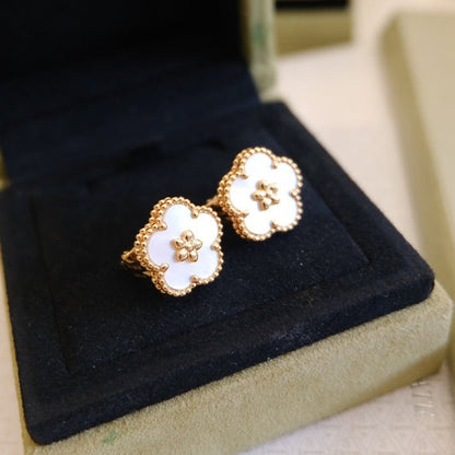 [Spark]LUCKY PINK GOLD WHITE MOP EARRINGS