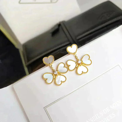[Spark]CLOVER SWEET WHITE MOP EARRINGS