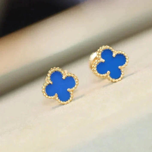[Spark]CLOVER MINI 9.5MM TURQUOISE EARRINGS