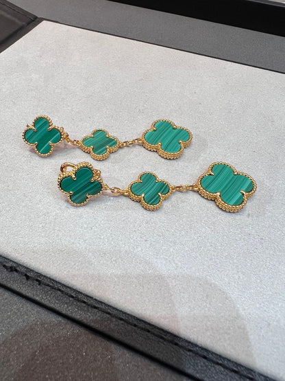 [Spark]CLOVER MALACHITE 3 MOTIFS GOLD