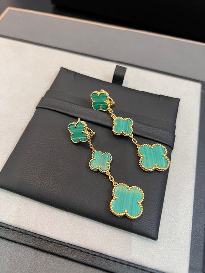 [Spark]CLOVER MALACHITE 3 MOTIFS GOLD