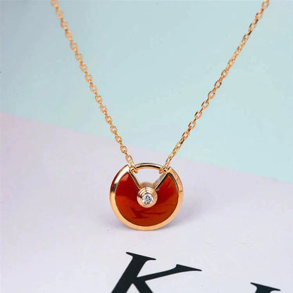 [Spark]AMULETTE GOLD CARNELIAN ONYX NECKLACE