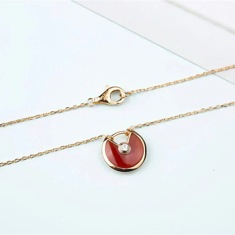 [Spark]AMULETTE GOLD CARNELIAN ONYX NECKLACE