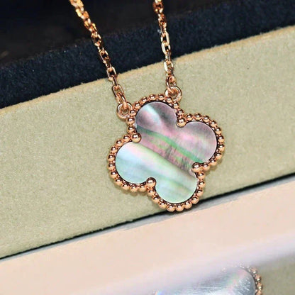 [Spark]CLOVER 15MM  GRAY MOTHER OF PEARL NECKLACE