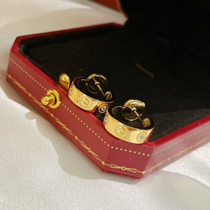 [Spark]LOVE EARRINGS 5.7MM 2 DIAMONDS
