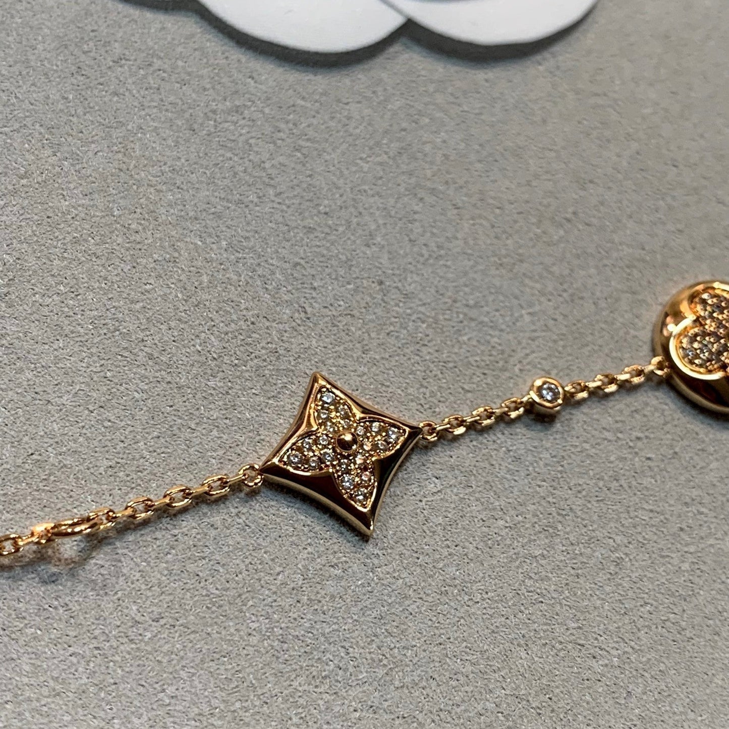 [Spark]STAR AND SUN 4 MOTIFS GOLD DIAMONDS BRACELET
