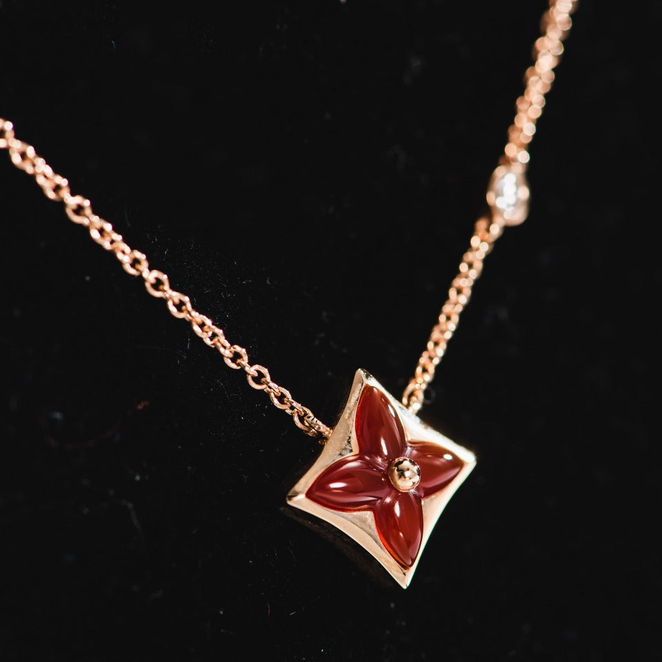 [Spark]STAR NECKLACE PINK GOLD 1 DIAMOND