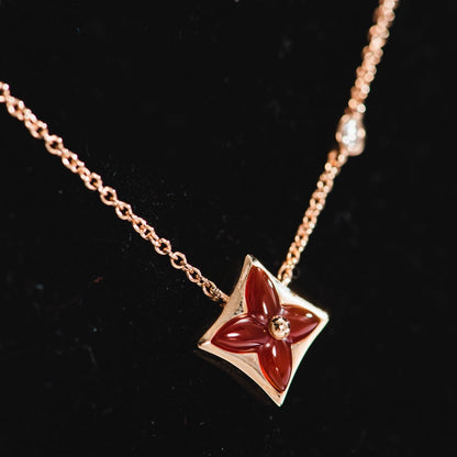 [Spark]STAR NECKLACE PINK GOLD 1 DIAMOND