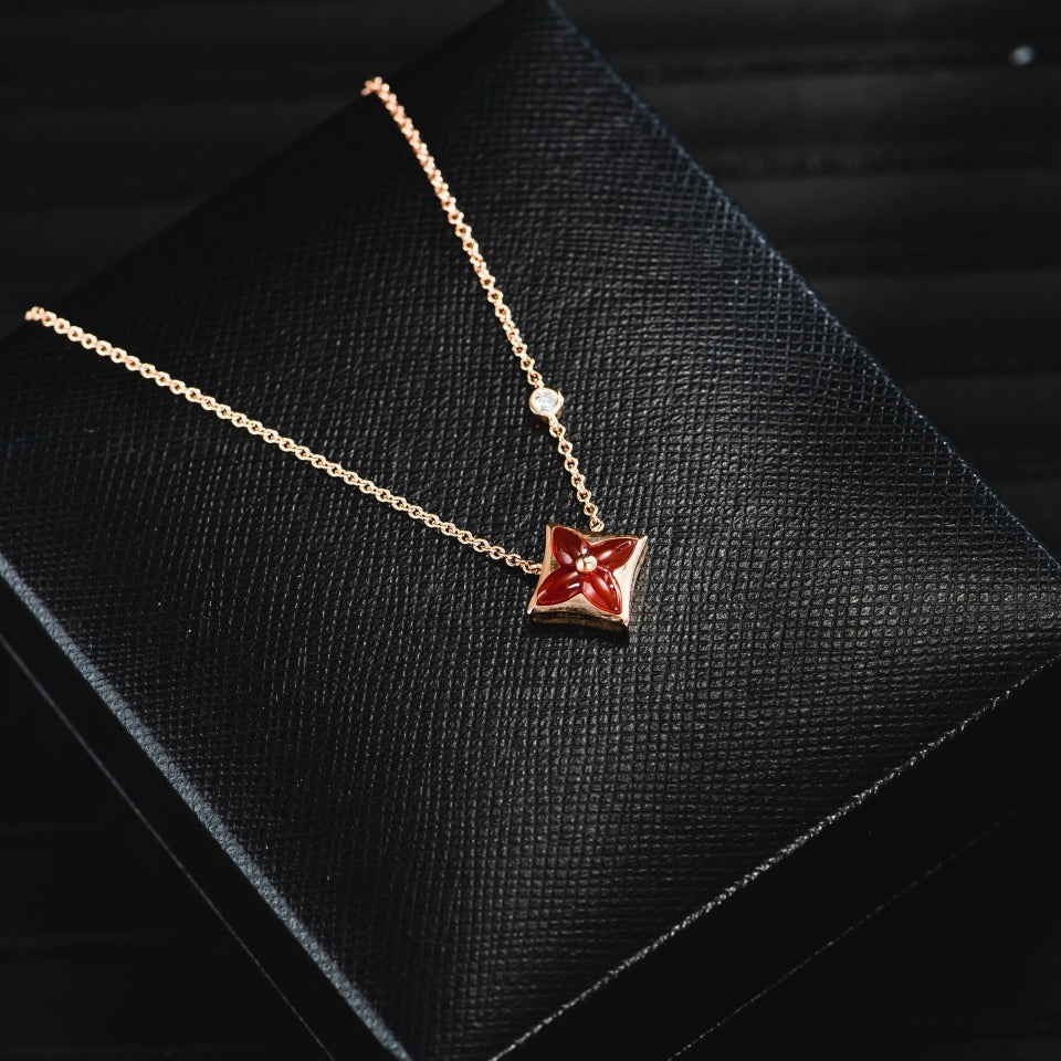 [Spark]STAR NECKLACE PINK GOLD 1 DIAMOND
