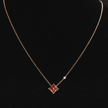 [Spark]STAR NECKLACE PINK GOLD 1 DIAMOND