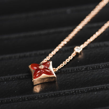 [Spark]STAR NECKLACE PINK GOLD 1 DIAMOND