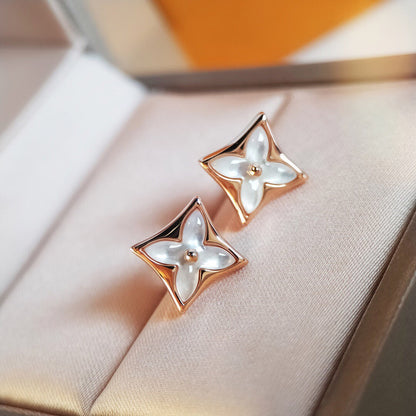 [Spark]STAR MOP PINK GOLD EARRINGS