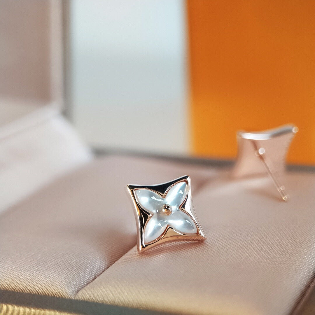 [Spark]STAR MOP PINK GOLD EARRINGS