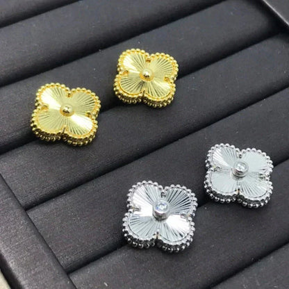 [Spark]CLOVER MINI 9.5MM LASER EARRINGS