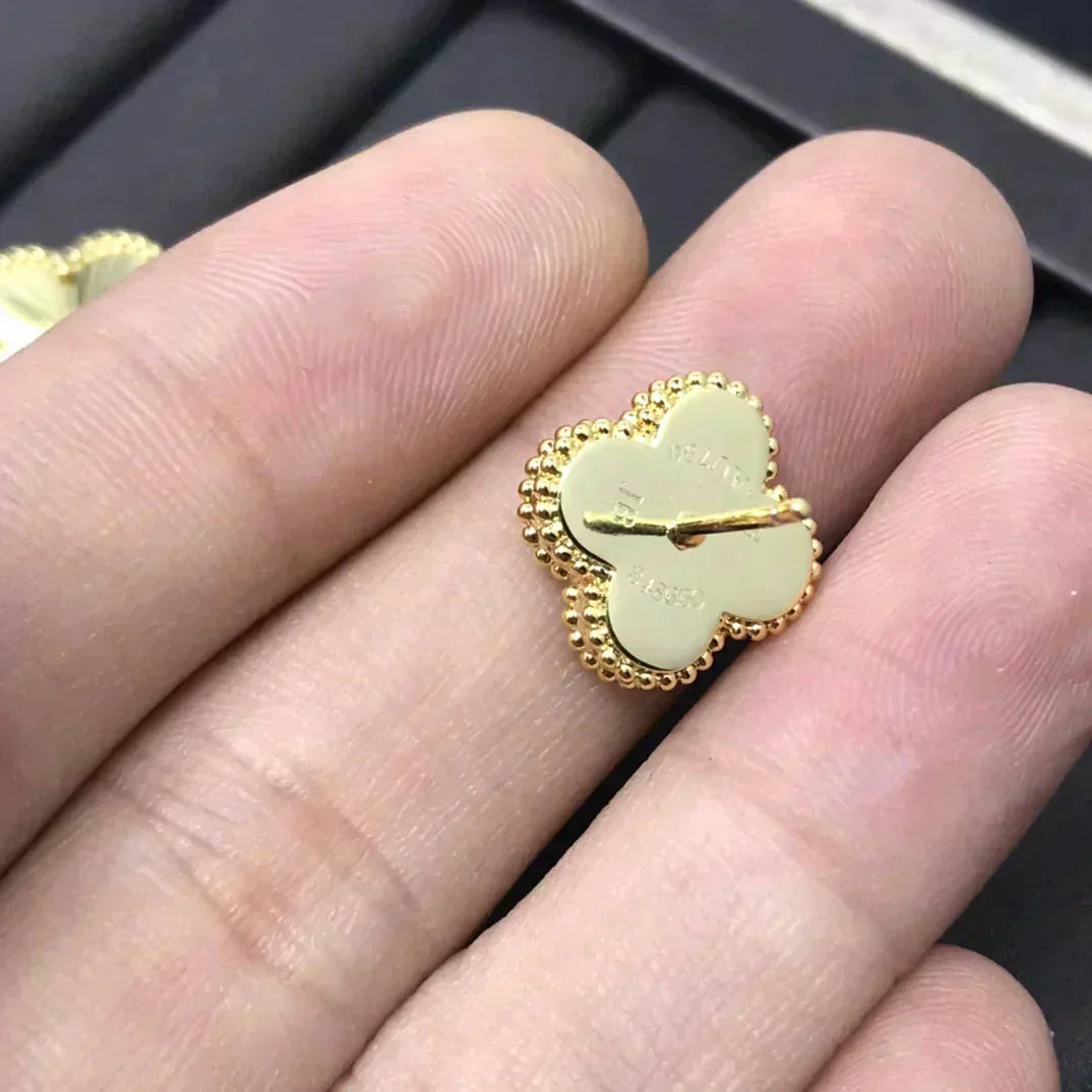 [Spark]CLOVER MINI 9.5MM LASER EARRINGS