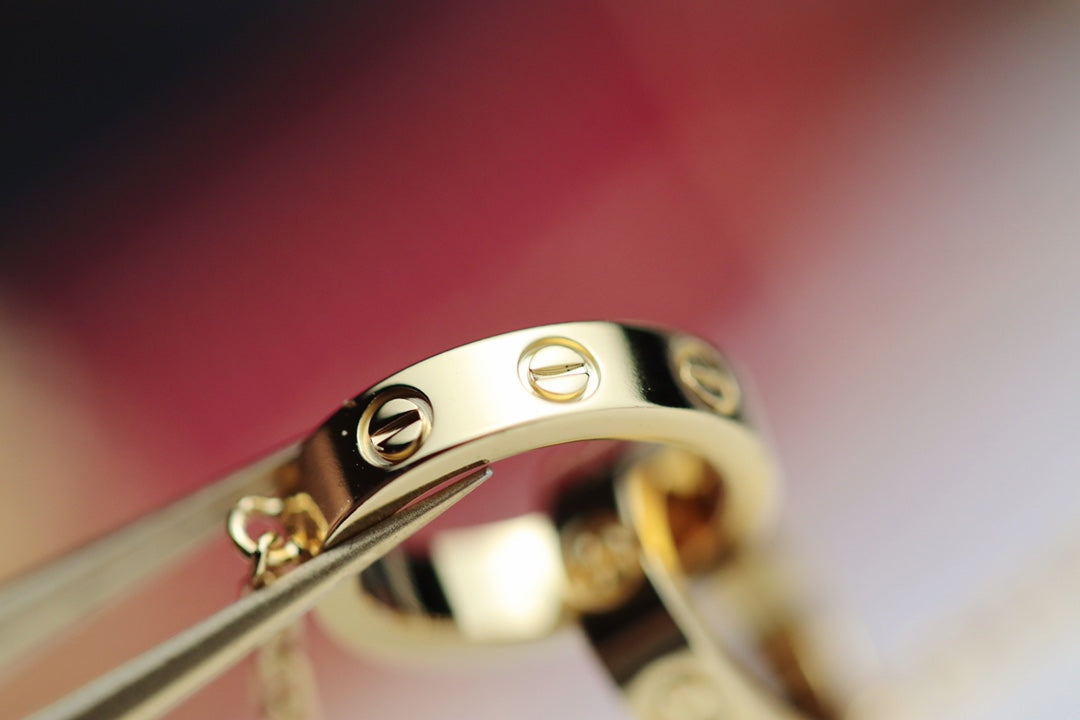 [Spark]LOVE NECKLACE DOUBLE RING GOLD