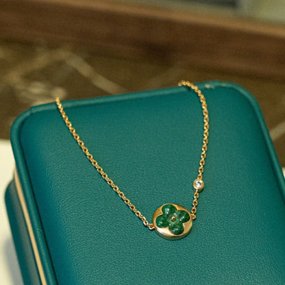[Spark]SUN MALACHITE 1 DIAMOND PINK GOLD BRACELET