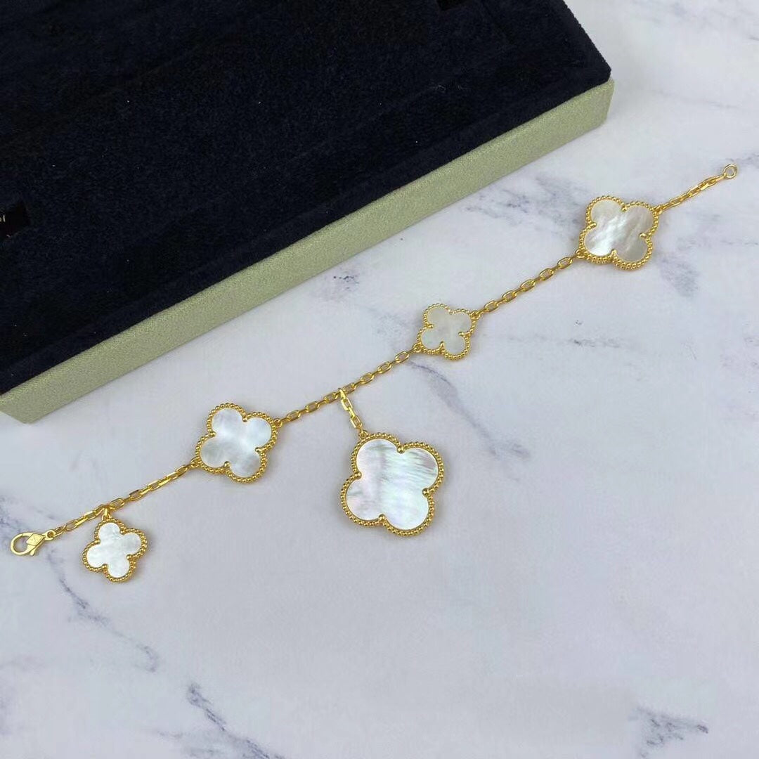 [Spark]MAGIC CLOVER MOP GOLD BRACELET 5 MOTIFS