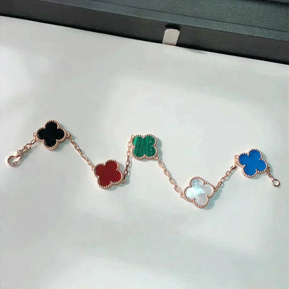 [Spark]CLOVER 5 MOTIFS MULTICOLOR BRACELET