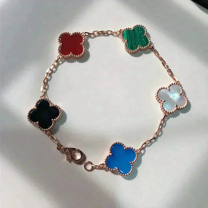 [Spark]CLOVER 5 MOTIFS MULTICOLOR BRACELET