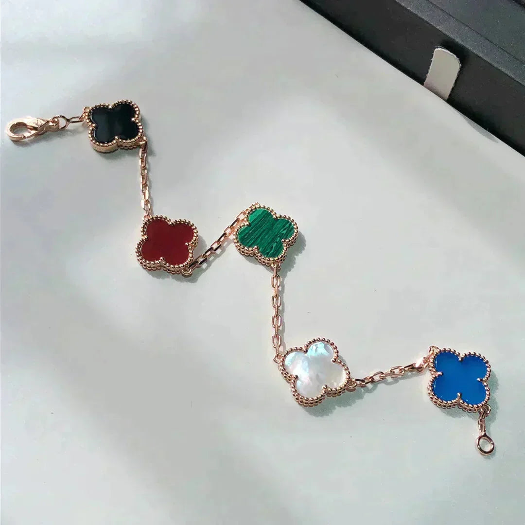 [Spark]CLOVER 5 MOTIFS MULTICOLOR BRACELET