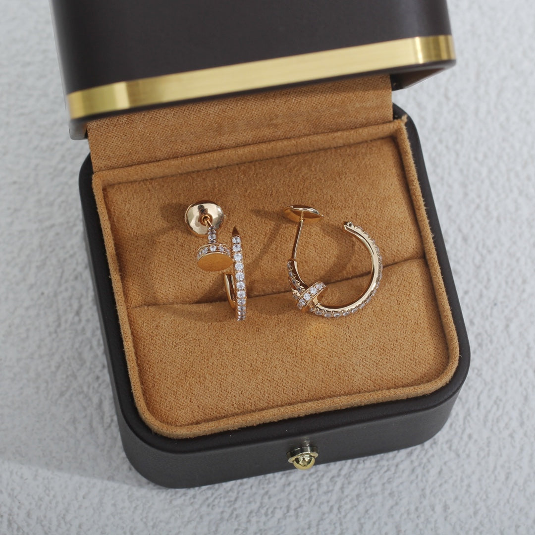 [Spark]JUSTE EARRINGS 12.75MM PINK GOLD DIAMOND