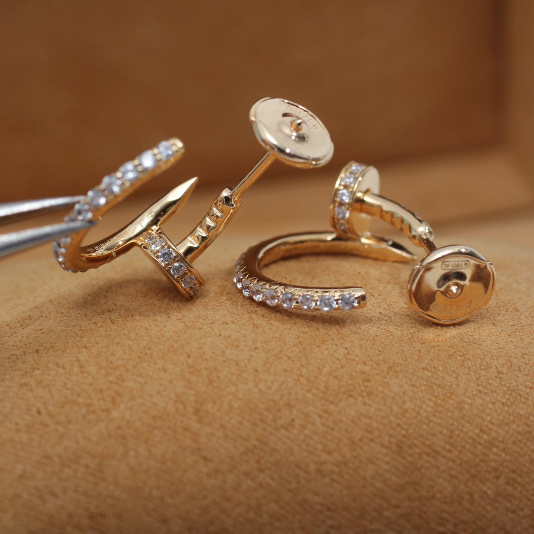 [Spark]JUSTE EARRINGS 12.75MM PINK GOLD DIAMOND